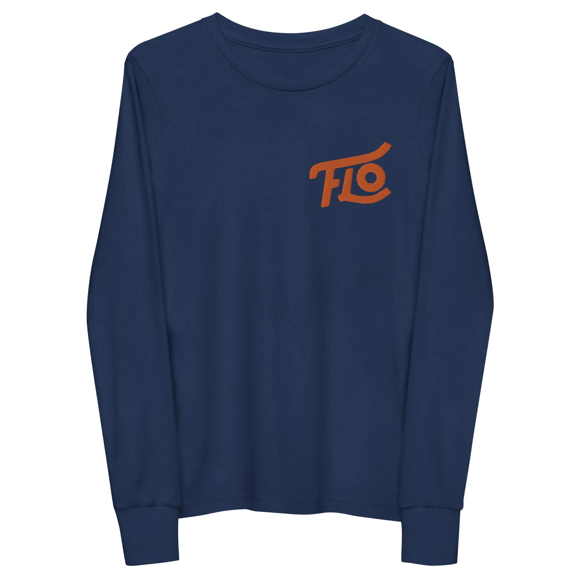 FLO Youth Long Sleeve Tee (Embroidered Orange)