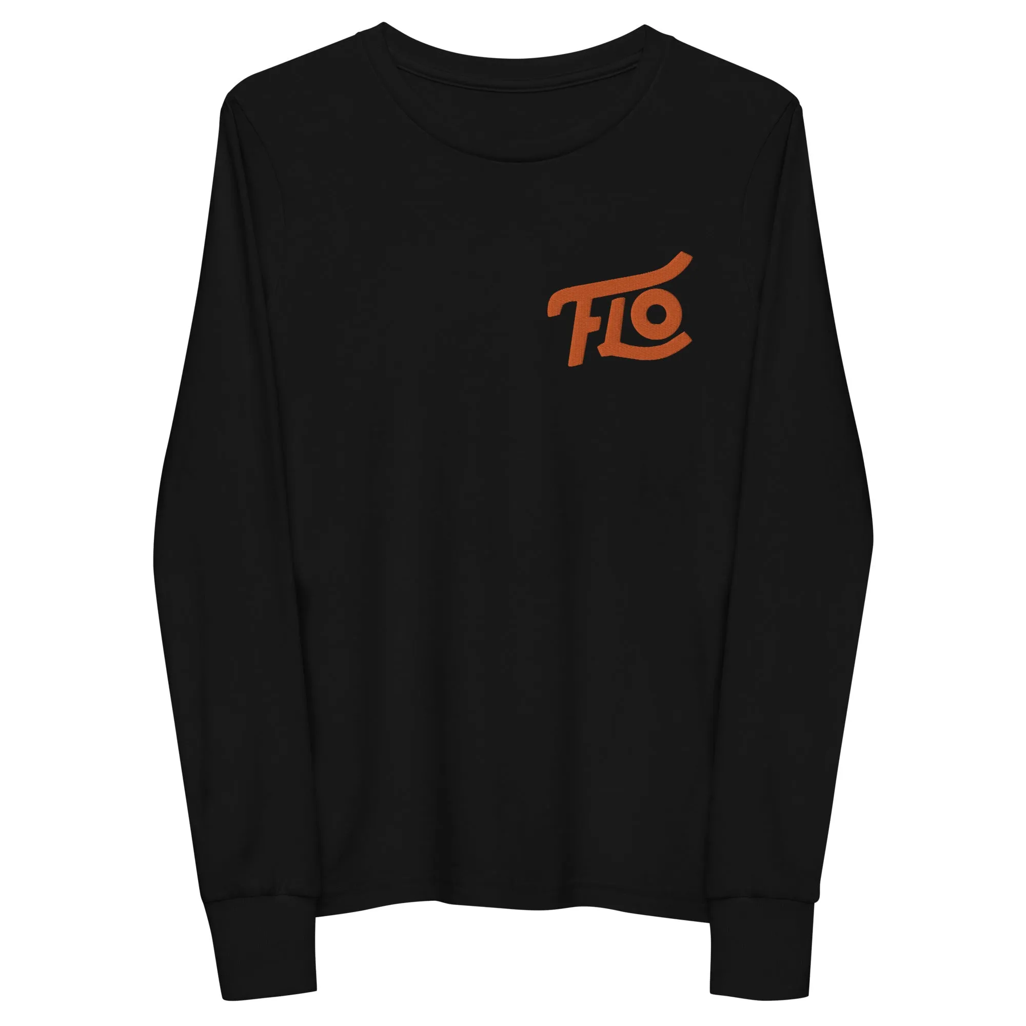 FLO Youth Long Sleeve Tee (Embroidered Orange)