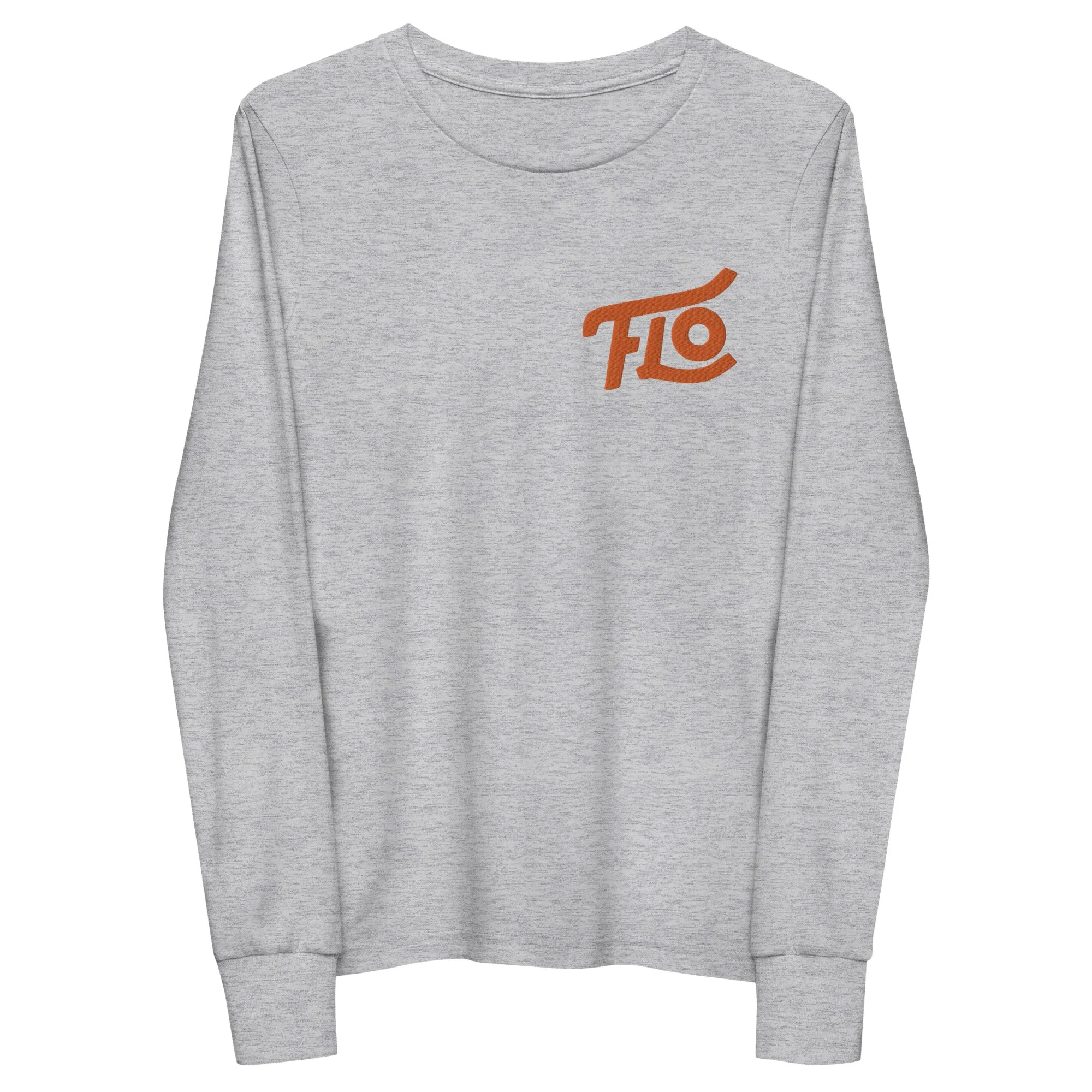 FLO Youth Long Sleeve Tee (Embroidered Orange)