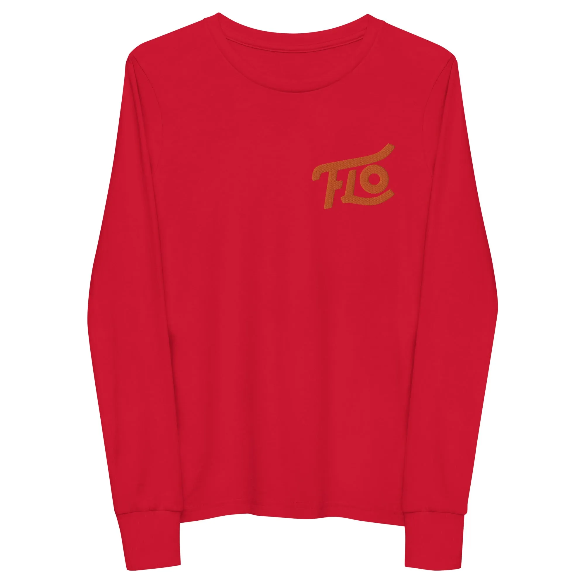 FLO Youth Long Sleeve Tee (Embroidered Orange)