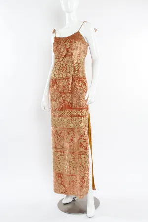 Floral Painted Velvet Dress