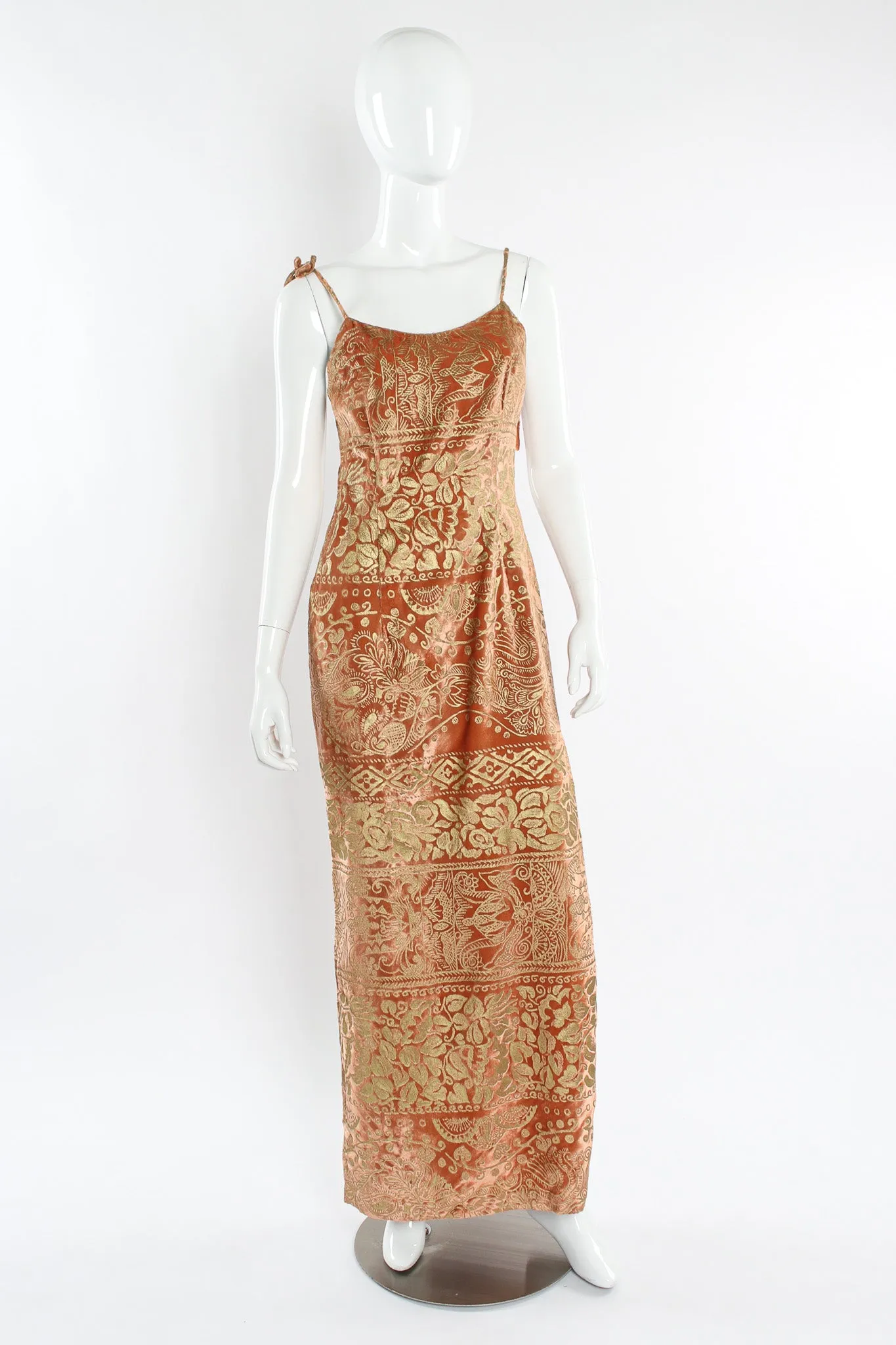 Floral Painted Velvet Dress