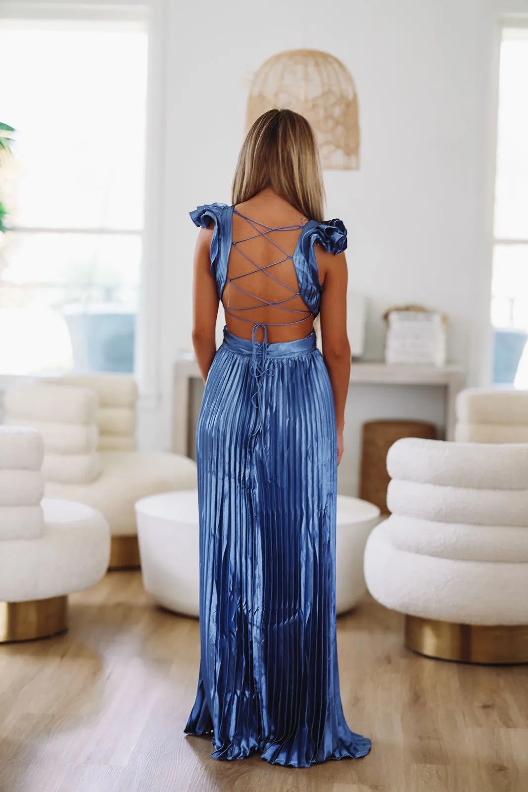 For Keeps Maxi Gown - Blue