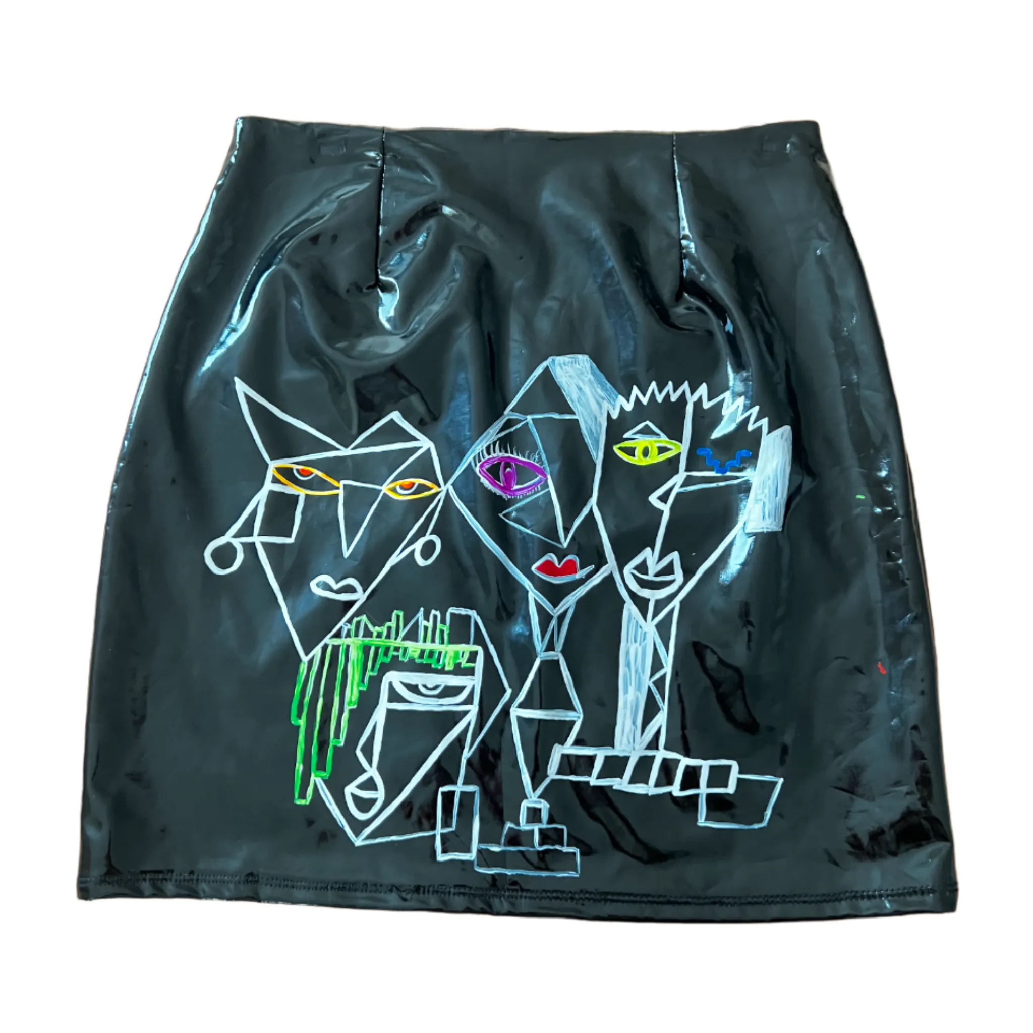 Four-Faced - Hand-Painted Skirt