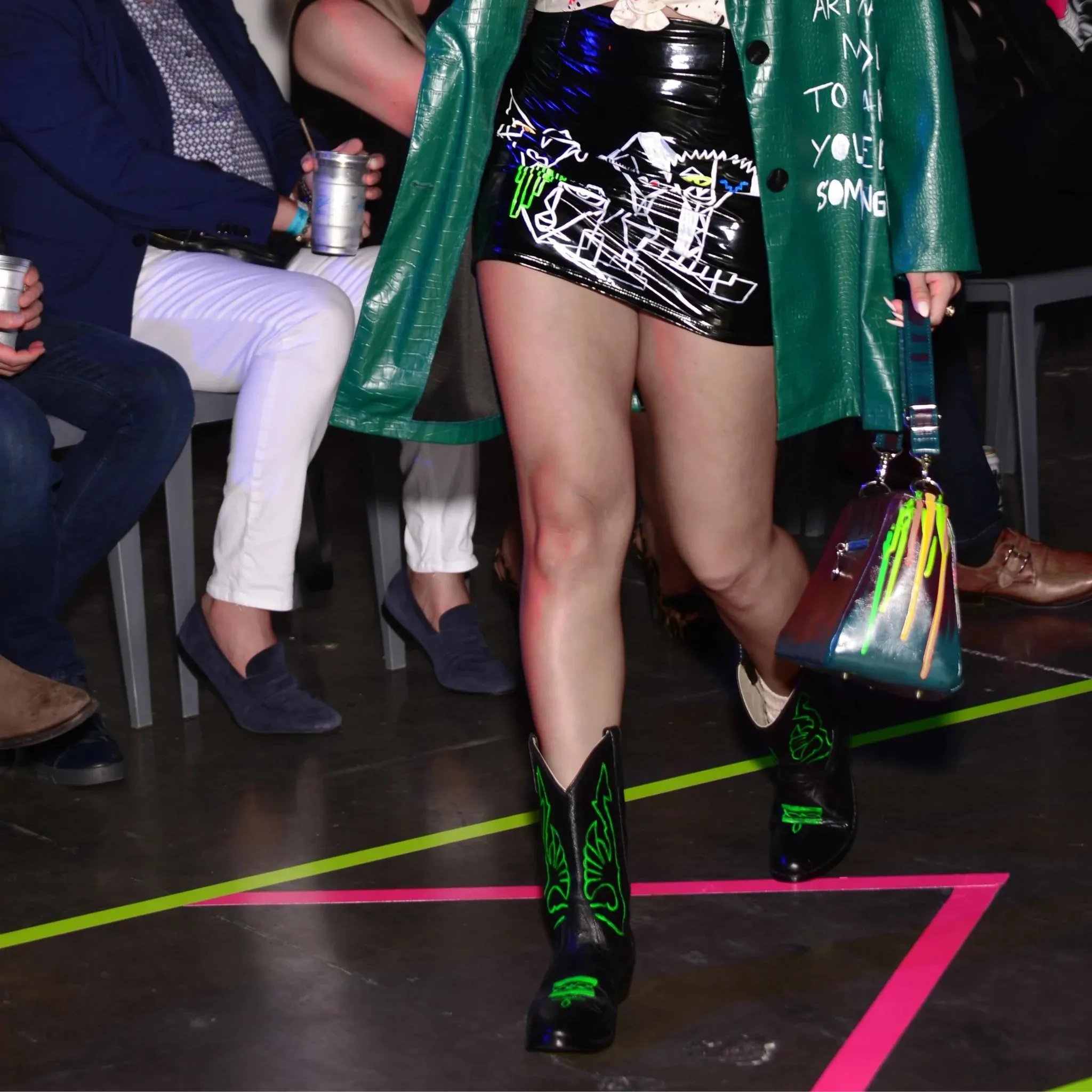 Four-Faced - Hand-Painted Skirt