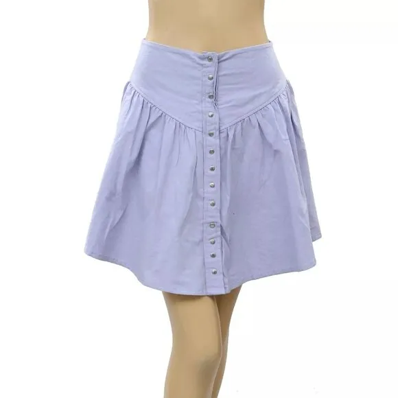 Free People Endless Summer On Holiday Mini Skirt High Waisted Wisteria XS