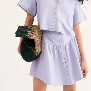 Free People Endless Summer On Holiday Mini Skirt High Waisted Wisteria XS