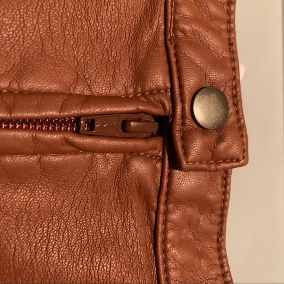Free People Faux Leather Mini Skirt