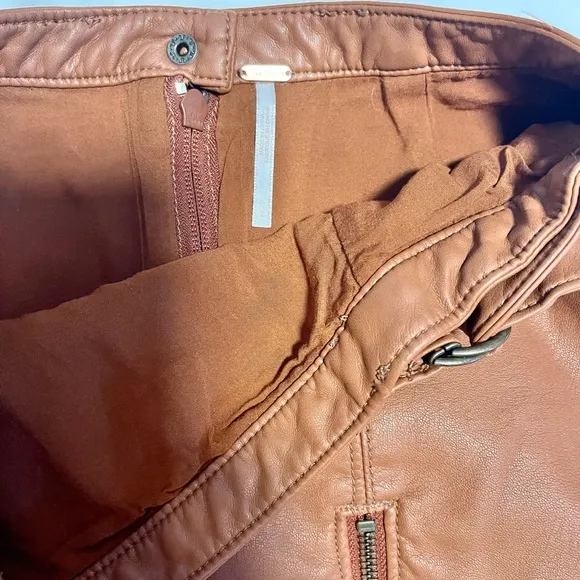 Free People Faux Leather Mini Skirt