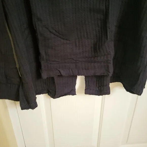 FREE PEOPLE Juicy long sleeve top Nior Black MEDIUM Split Back Sweater- NWT