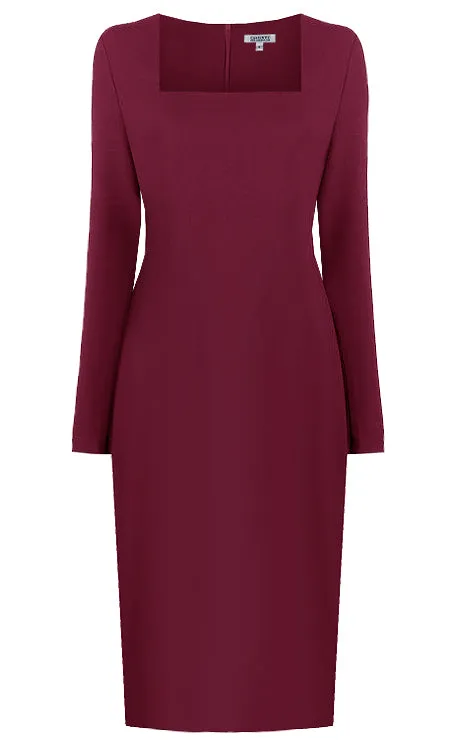 Geneva Long Sleeves Sheath Dress