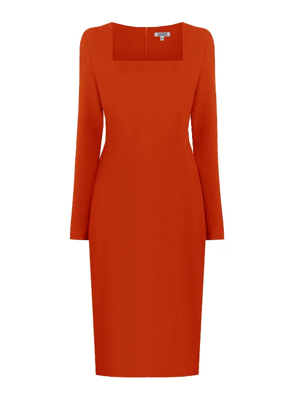 Geneva Long Sleeves Sheath Dress