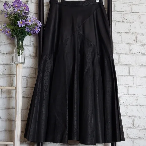 Gino di Giorgio leather skirt