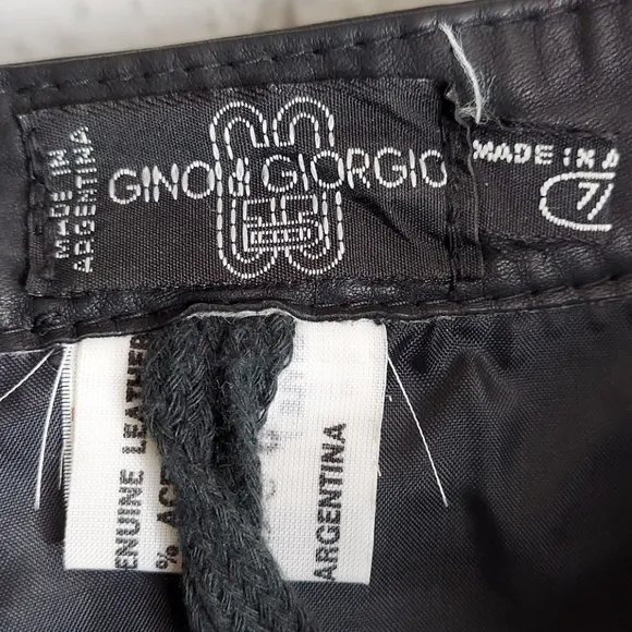 Gino di Giorgio leather skirt