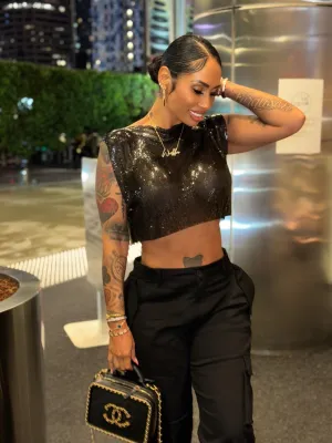 Glistening Cropped Shirt