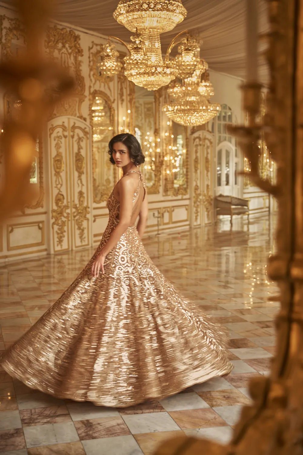 Gold Sequin Gown