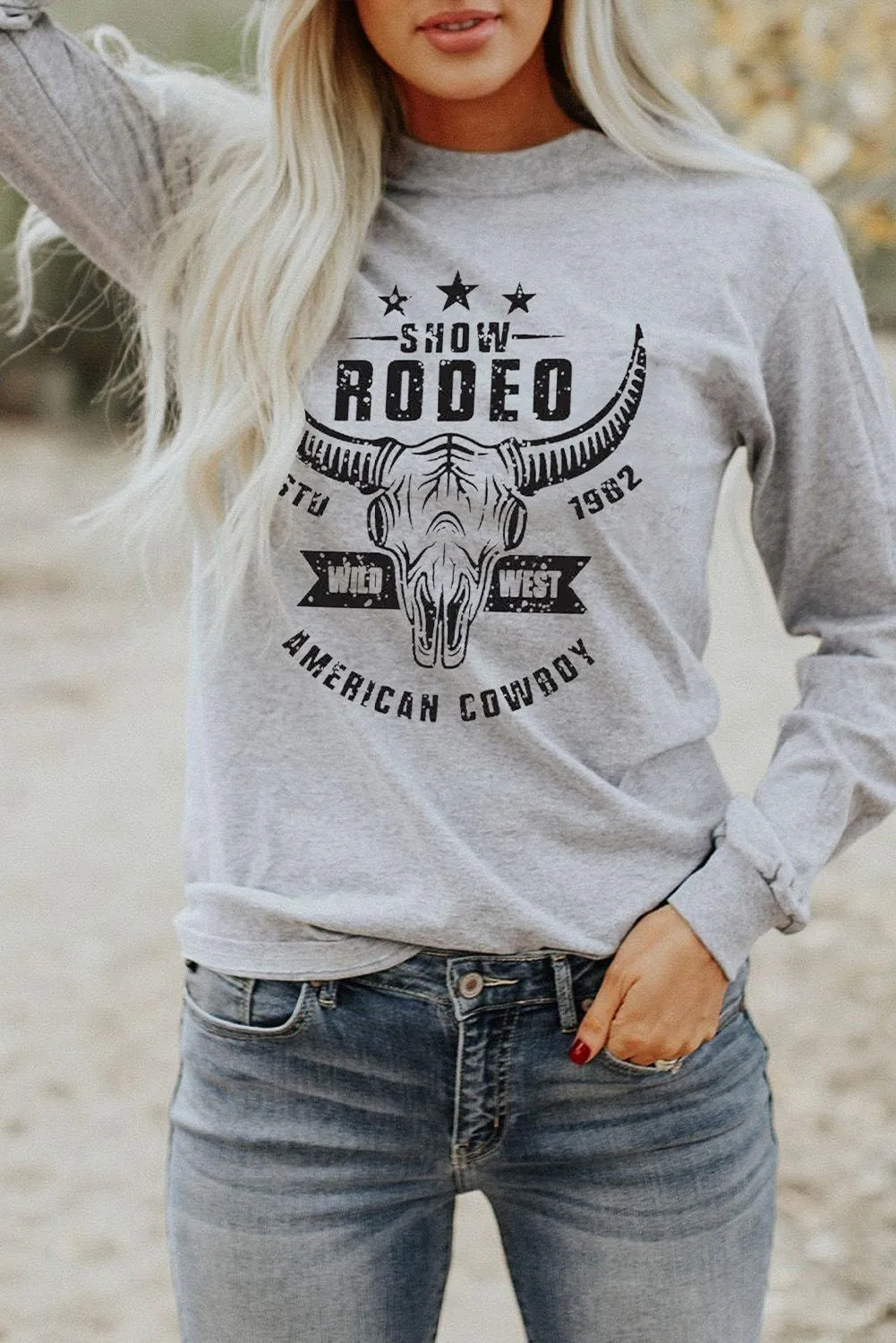 GRAPHIC LADIES LONG SLEEVE T SHIRT