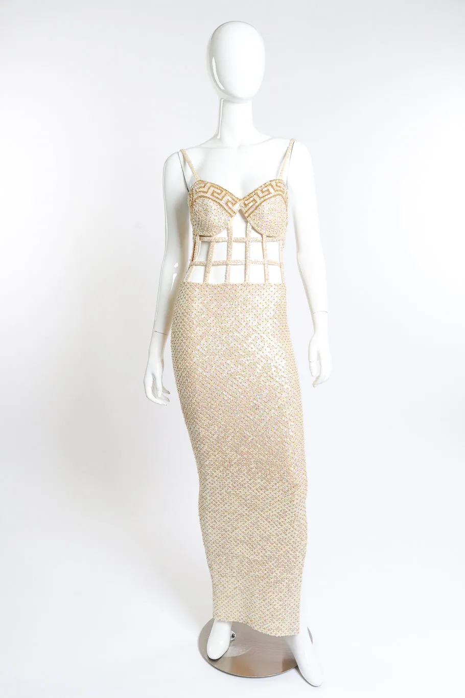 Greek Key Cage Dress