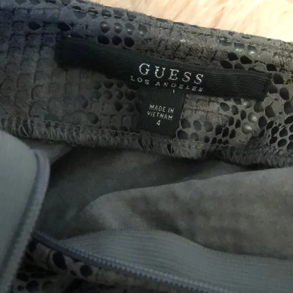 Guess Snakeskin Crop Top &amp; Skirt