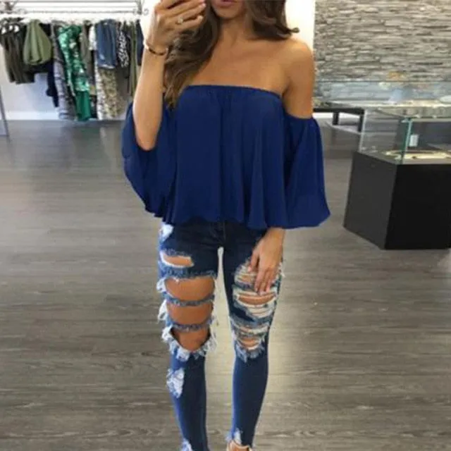 Hals Off Shoulder Top