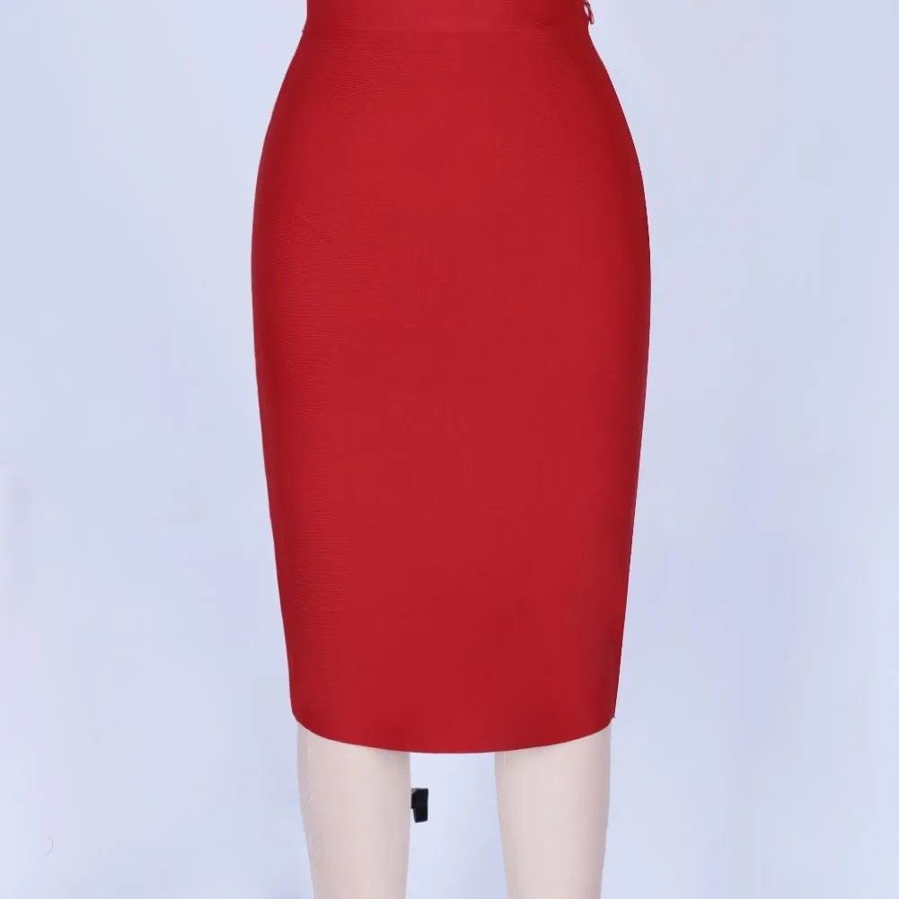 Halter Sleeveless Cut out Midi Bandage Dress SP015