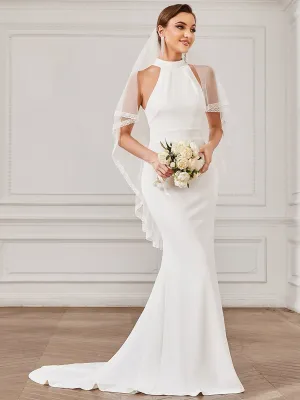 Hayley halter neck wedding dress with fishtail in ivory size 10 Express NZ wide