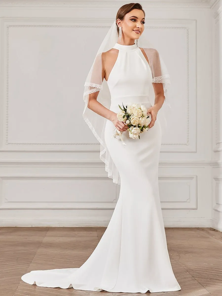 Hayley halter neck wedding dress with fishtail in ivory size 10 Express NZ wide