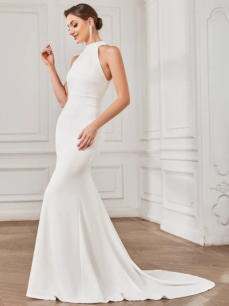 Hayley halter neck wedding dress with fishtail in ivory size 10 Express NZ wide