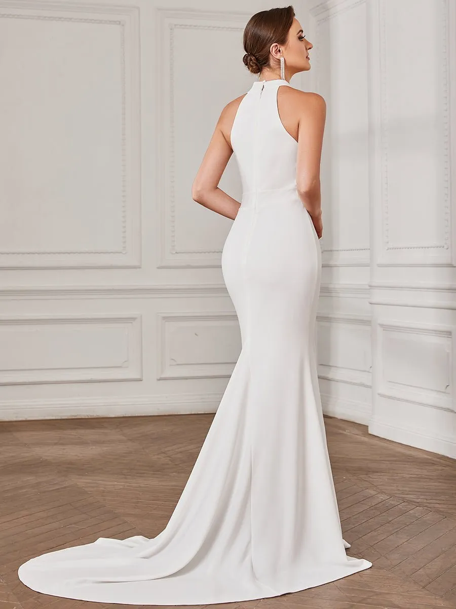 Hayley halter neck wedding dress with fishtail in ivory size 10 Express NZ wide