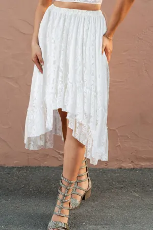 Hazel Blues® |  Lace High-Low Skirt