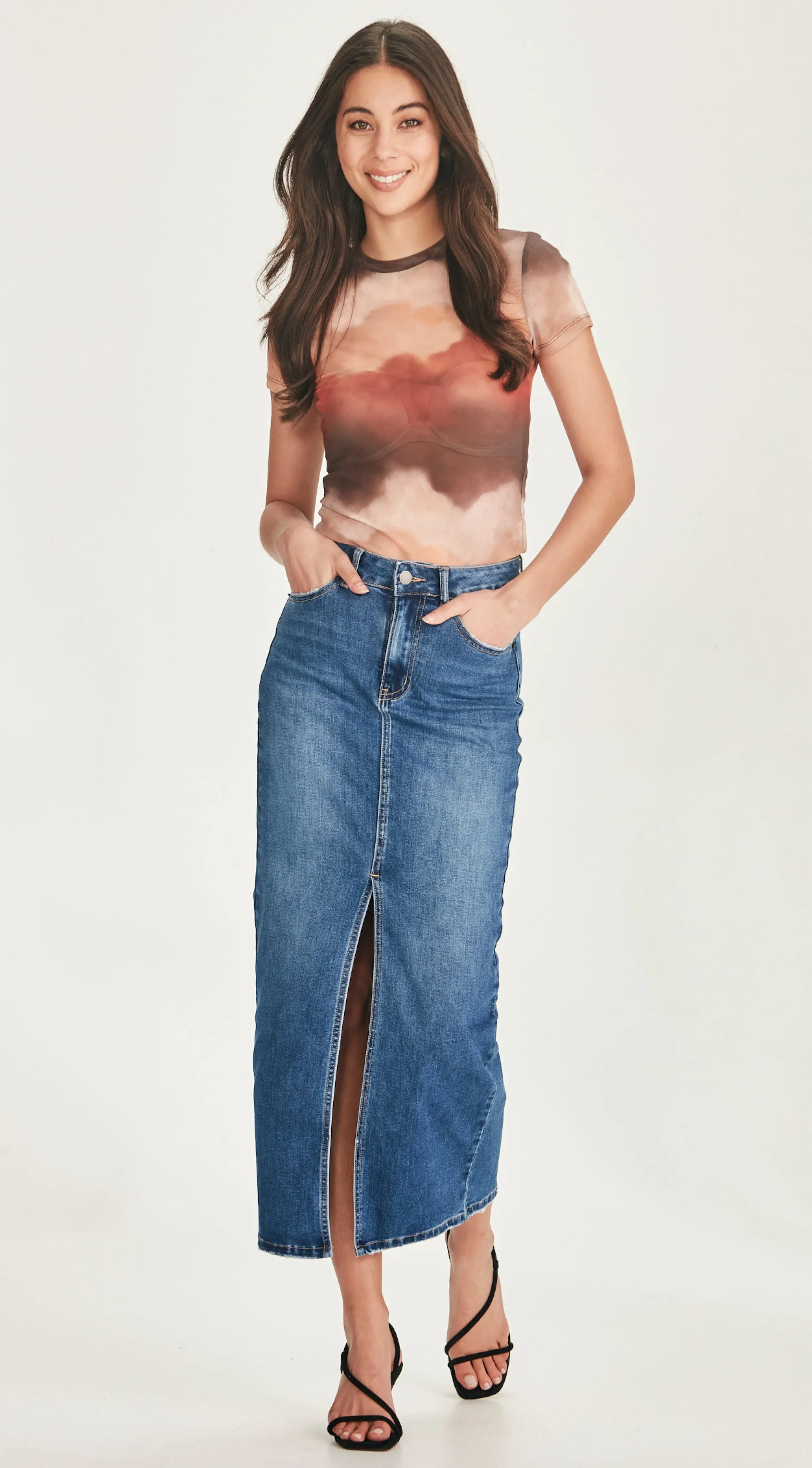 HAZEL | Long Skirt Blue