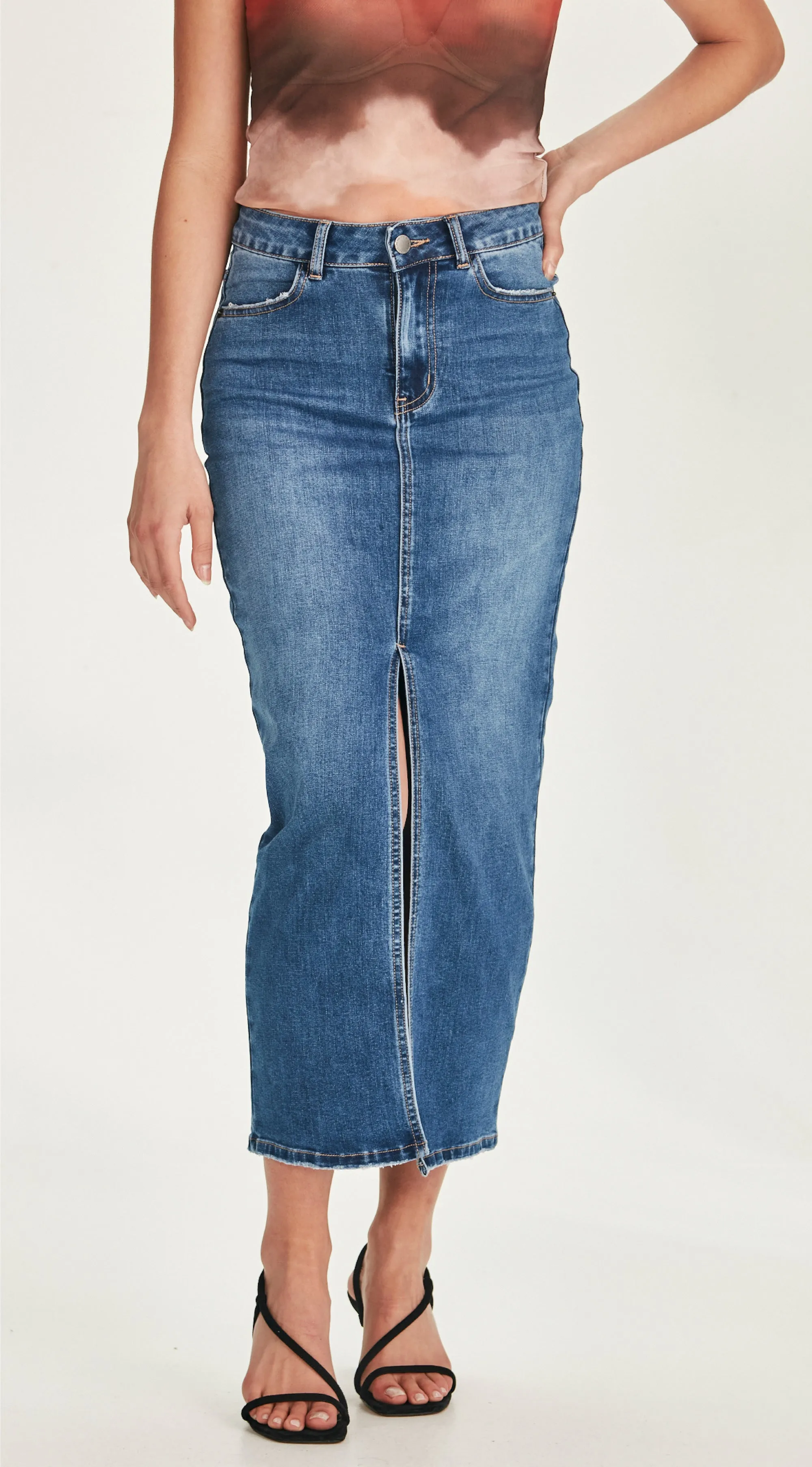 HAZEL | Long Skirt Blue