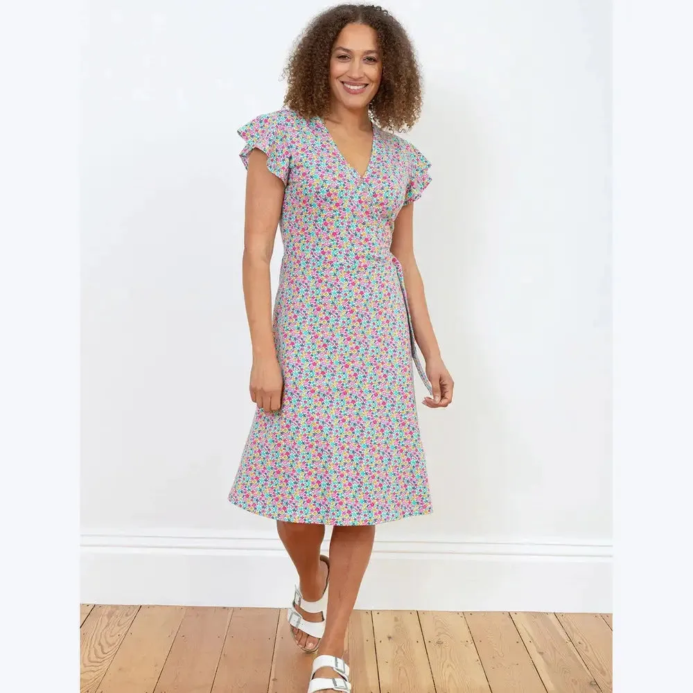 Highcliffe Jersey Wrap Dress Petal Perfume