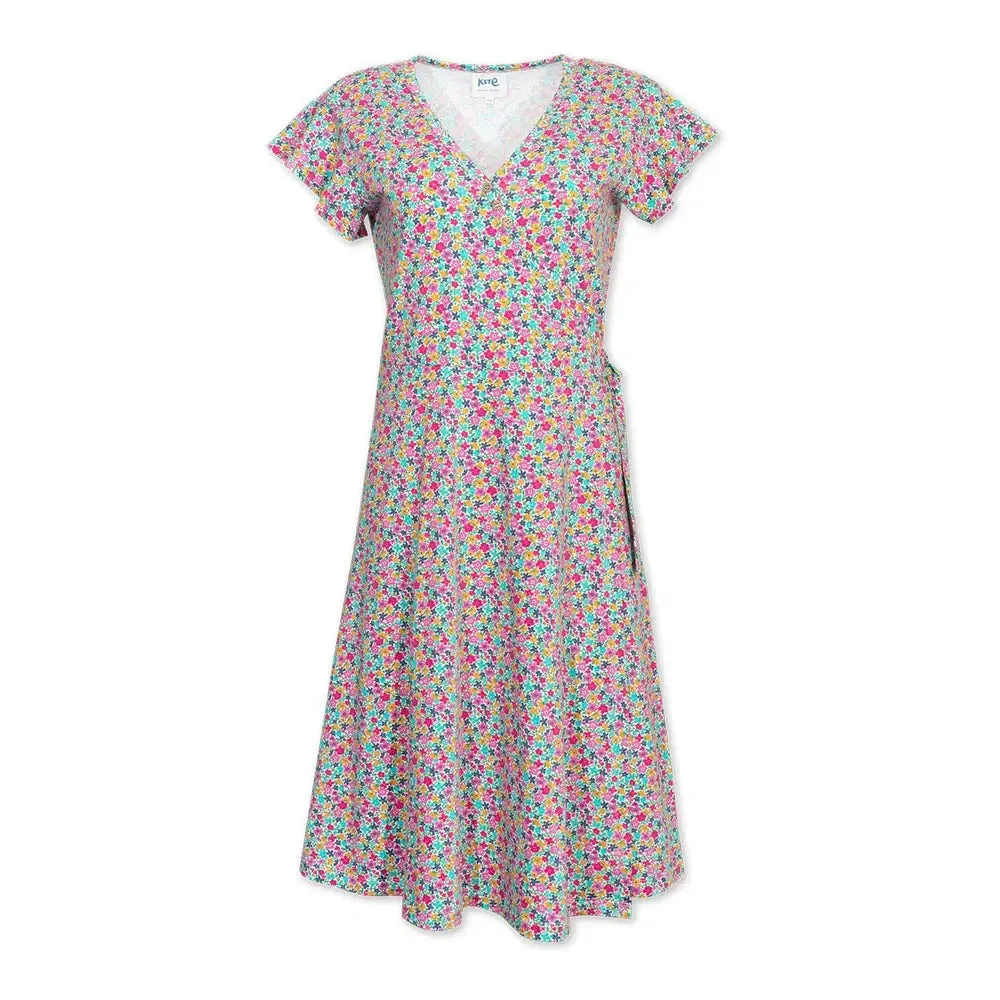 Highcliffe Jersey Wrap Dress Petal Perfume