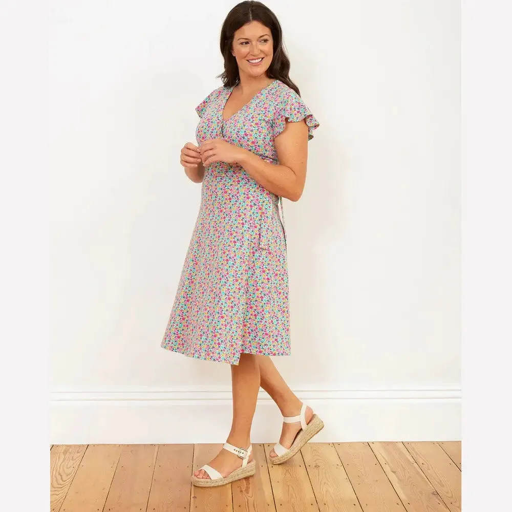 Highcliffe Jersey Wrap Dress Petal Perfume