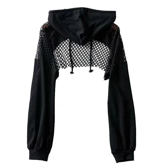 Hollow Mesh Half Crop Top SD00624