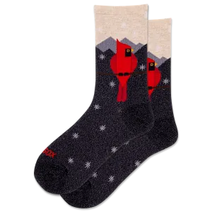 HOTSOX Women's Metallic Cardinal Crew Sock