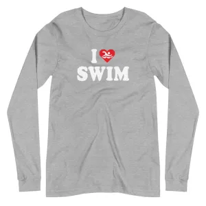 I Love Swim Swimmers Long Sleeve Tee