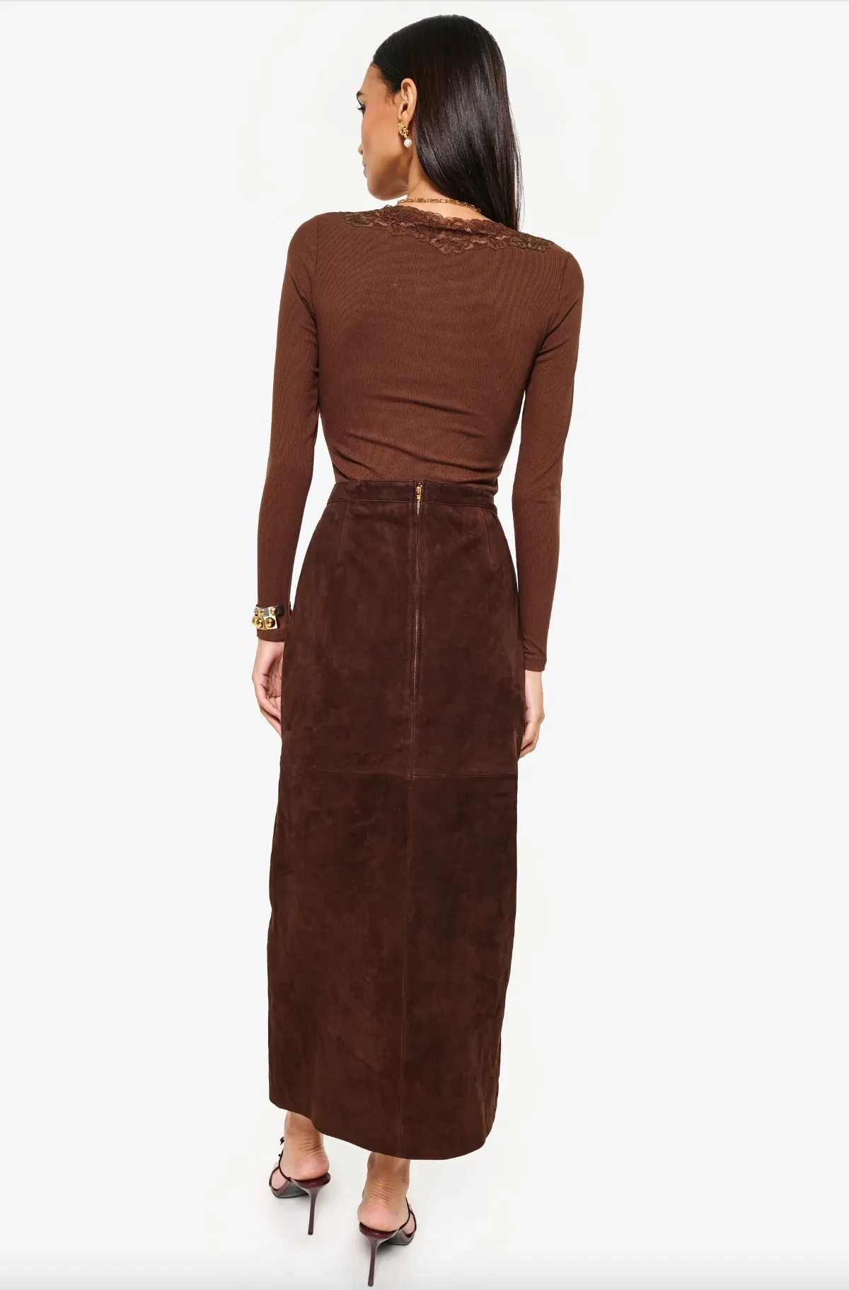 Idris Suede Skirt Malt