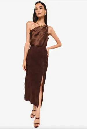 Idris Suede Skirt Malt