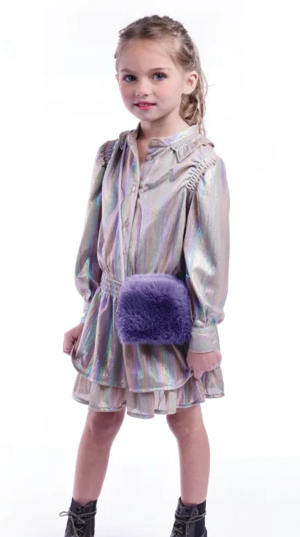 IMOGA Sally Metallic Knit Dress - Illume