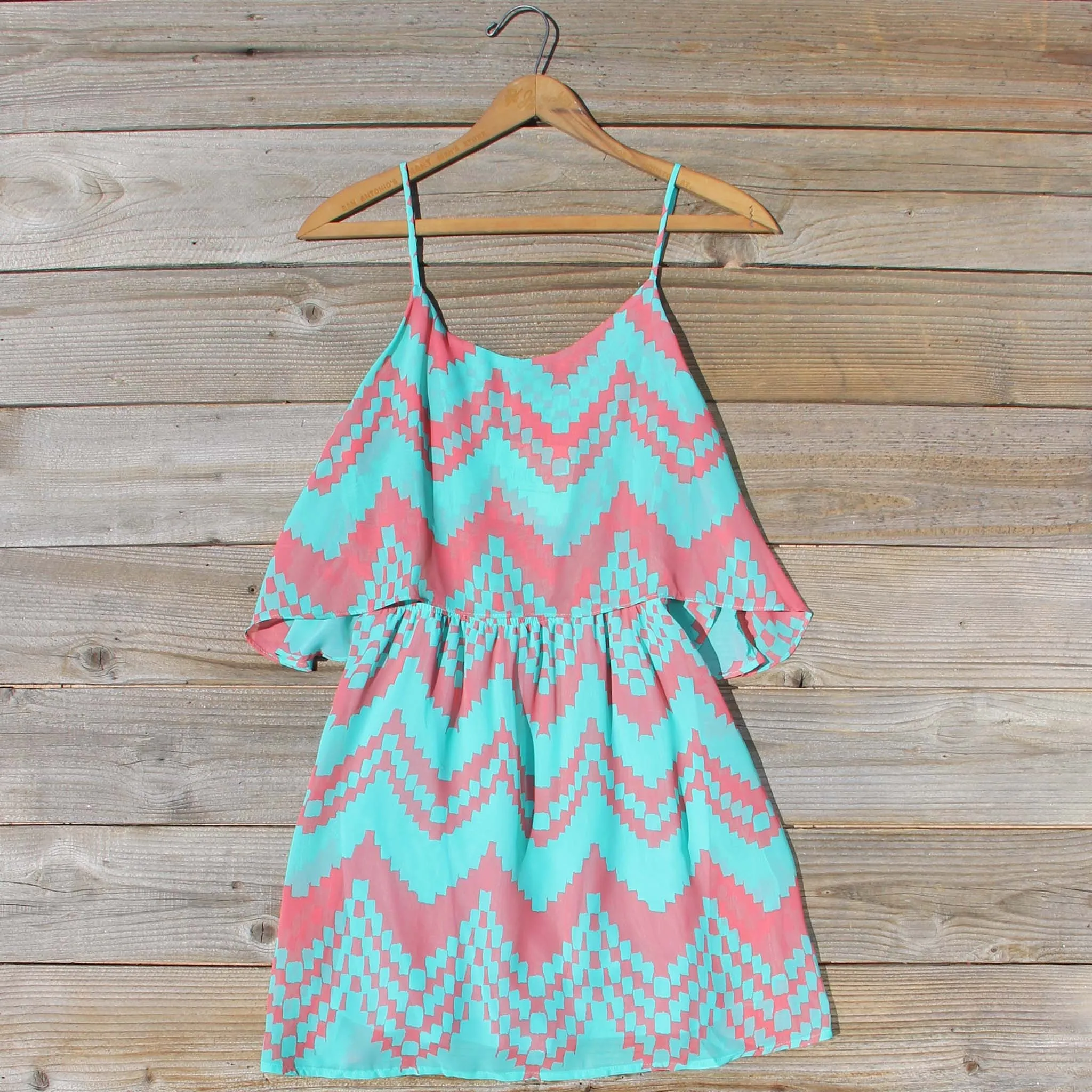 Indian Watercolor Dress in Mint