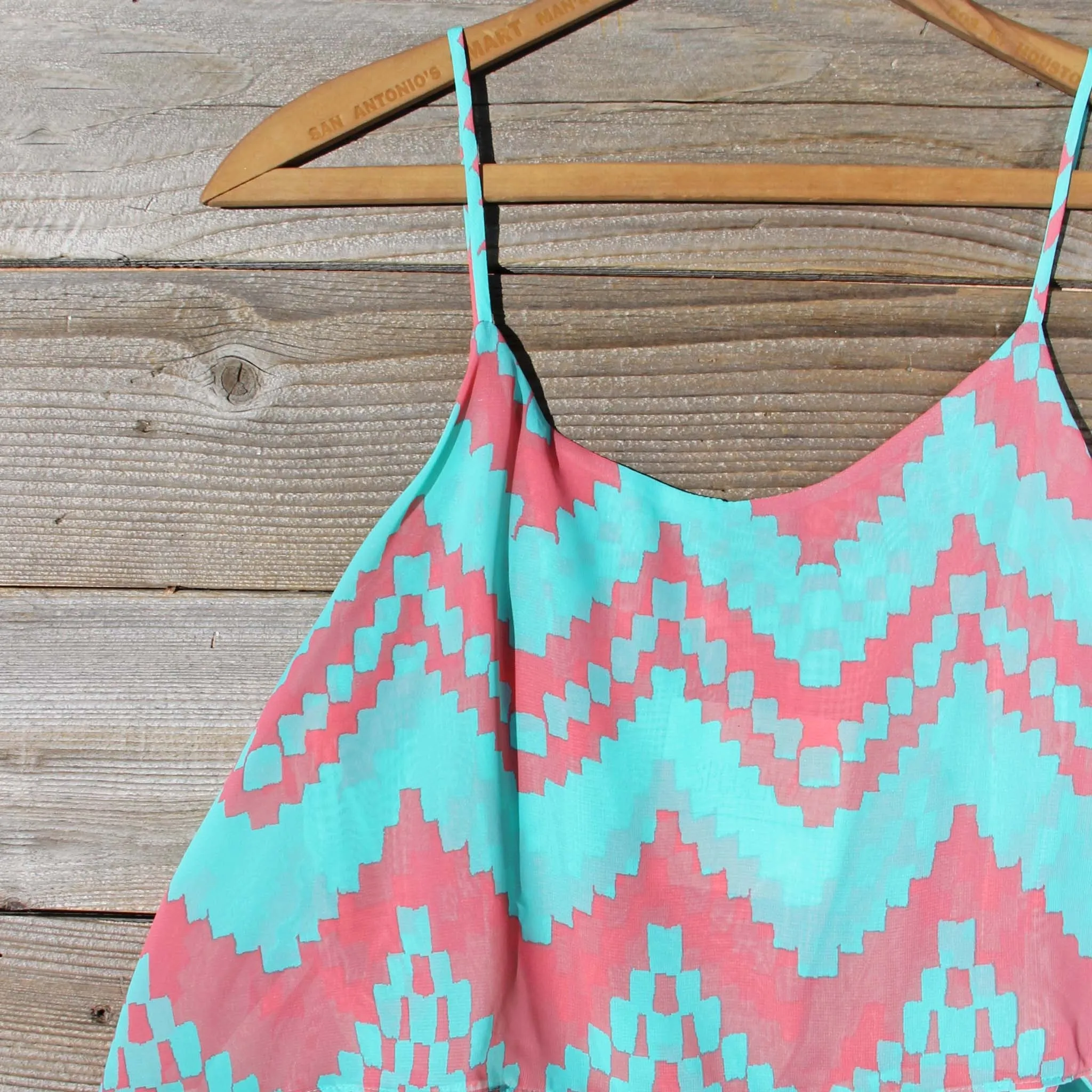 Indian Watercolor Dress in Mint