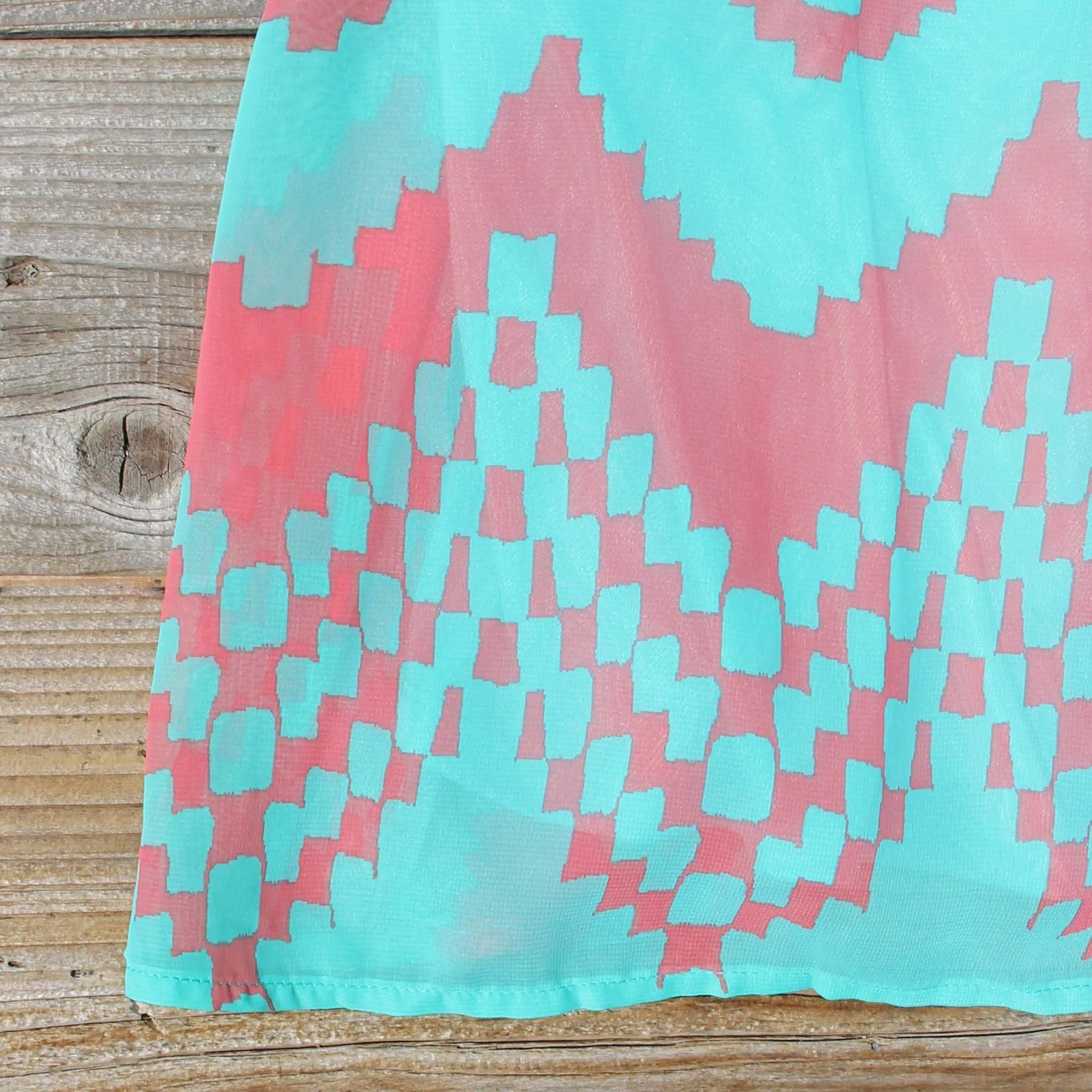 Indian Watercolor Dress in Mint