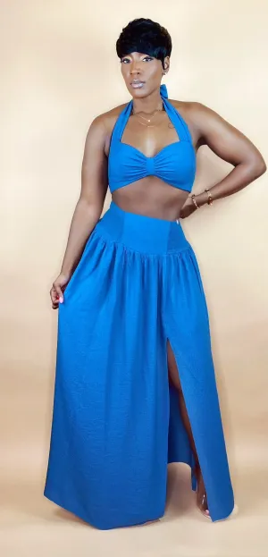 Indigo Blue Skirt Set