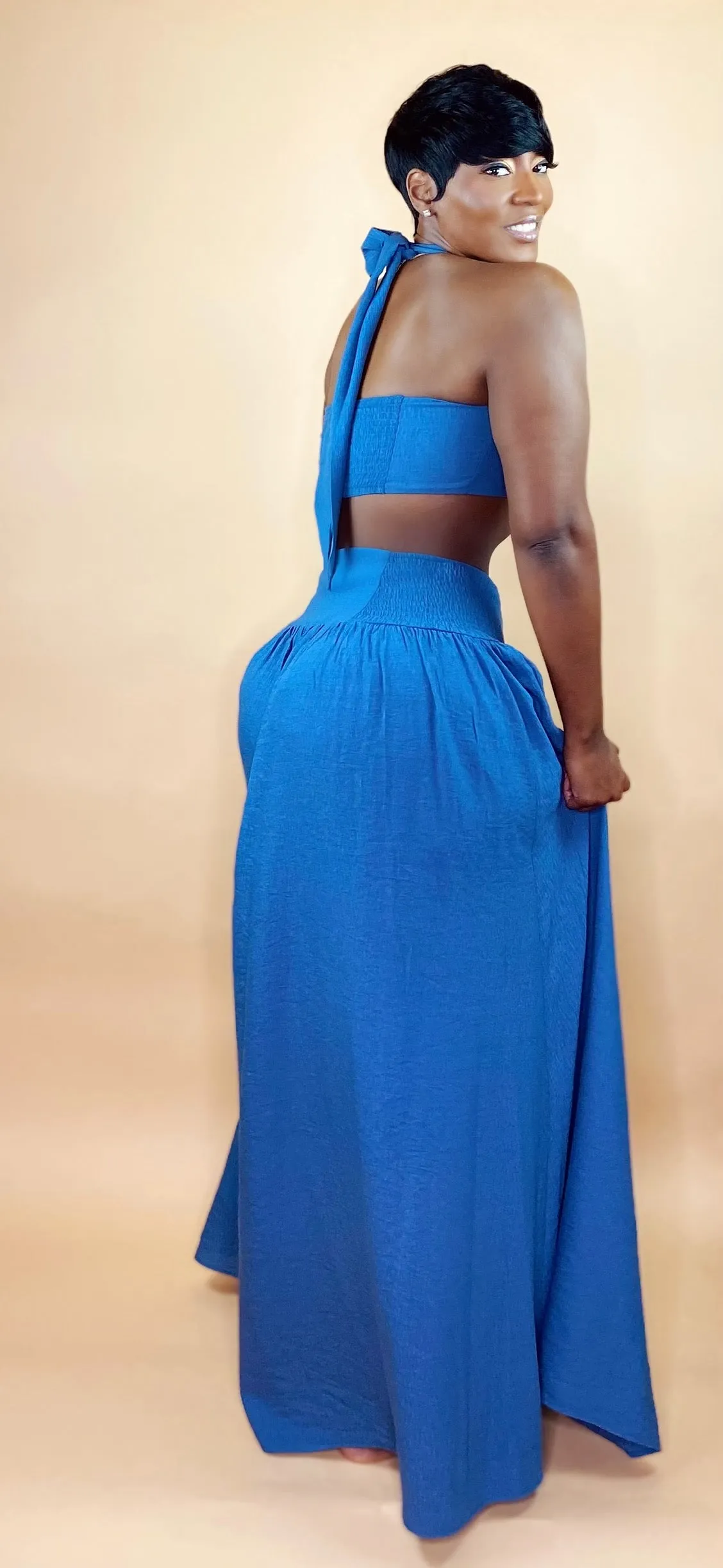 Indigo Blue Skirt Set