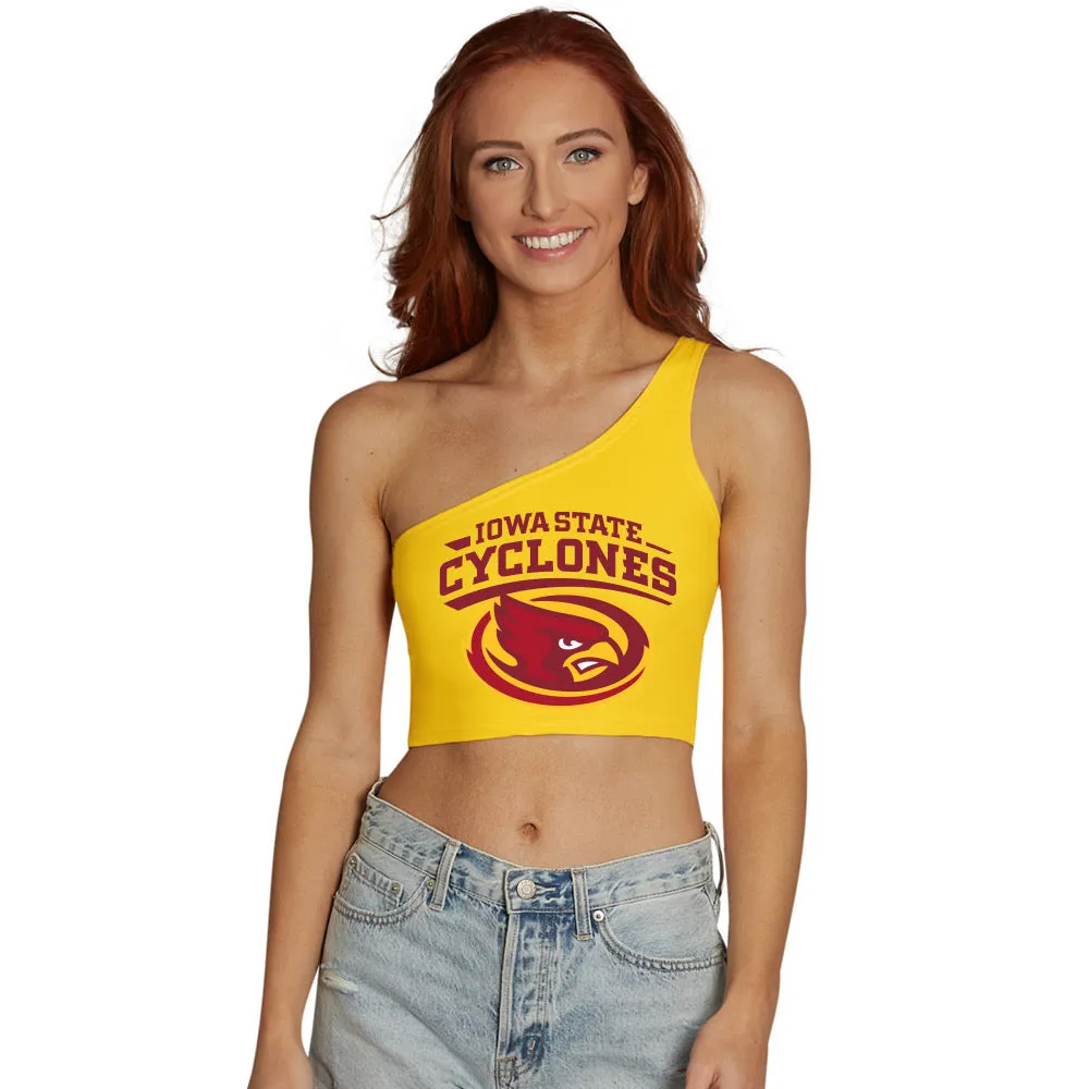 Iowa State Yellow One Shoulder Top