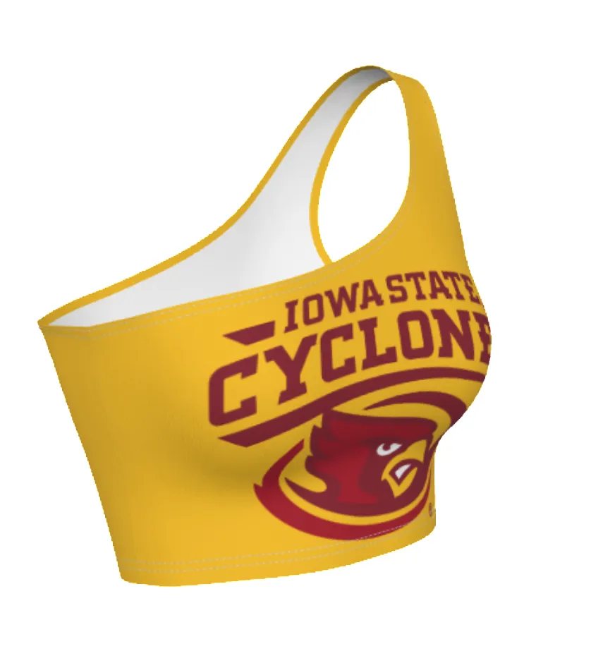 Iowa State Yellow One Shoulder Top