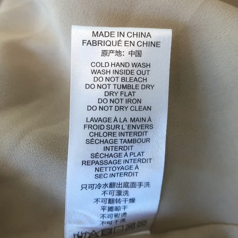 IRO Wide Blouson Mini Dress Gold Metallic Size 34