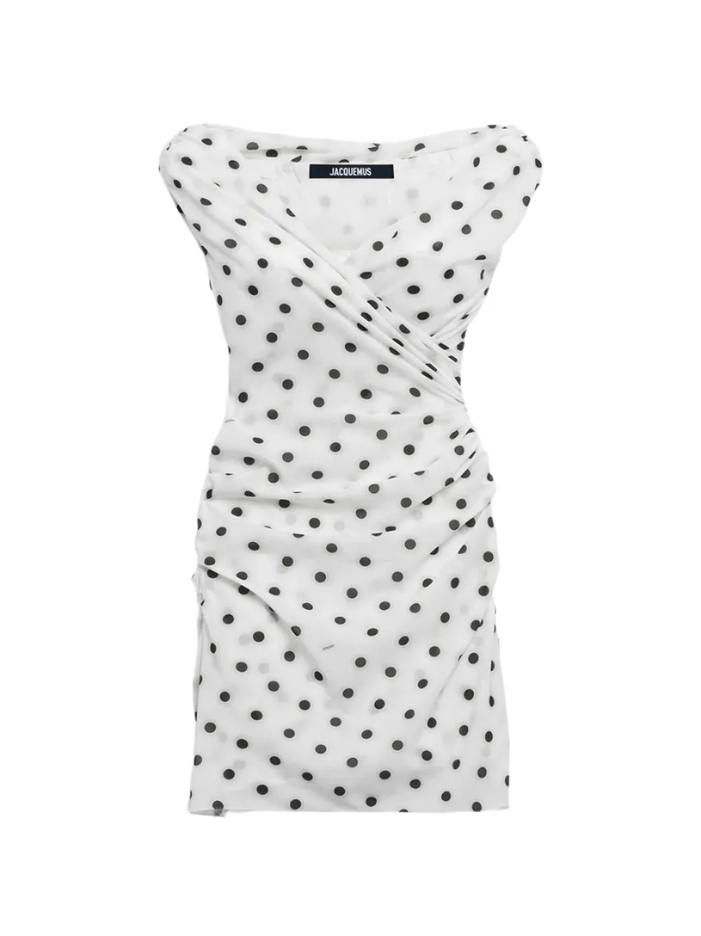 Jacquemus La Robe Rita in Print Dots Logo White